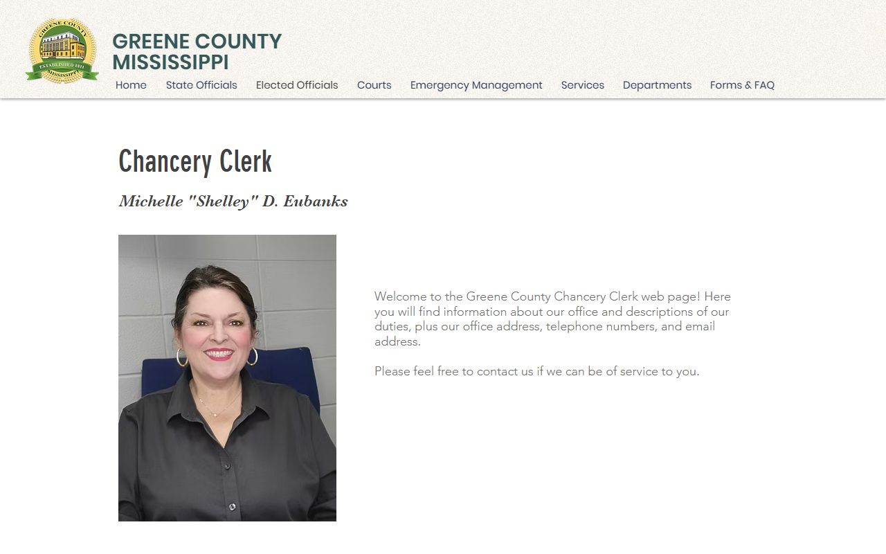 Greene County probate records held by the Chancery Clerk office in Leakesville