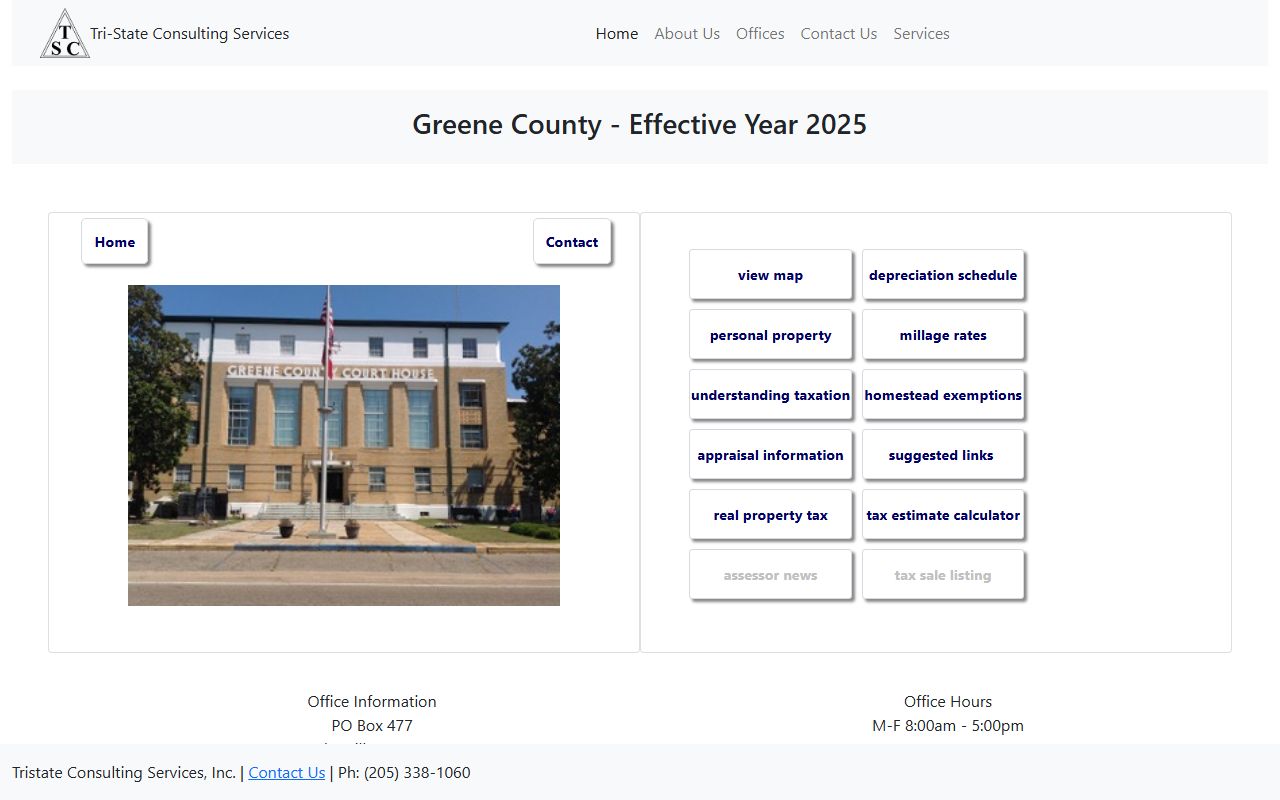 Greene County probate and Chancery Court mapping and tax information for Leakesville